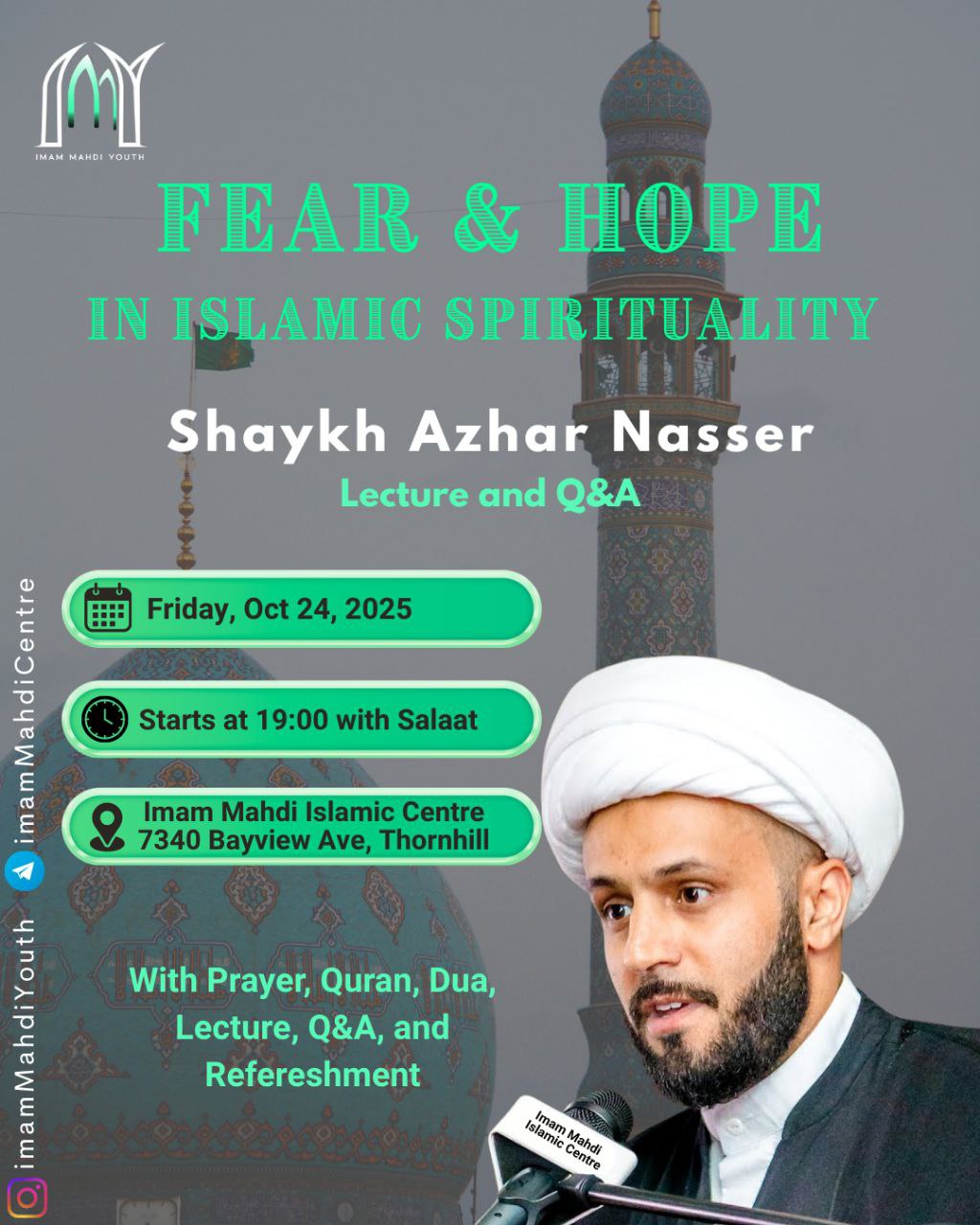 Special Lecture with Shaykh Azhar Nasser — Oct 24